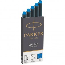 Синие неводостойкие картриджи Parker Quink Cartridges Washable Blue 5 шт