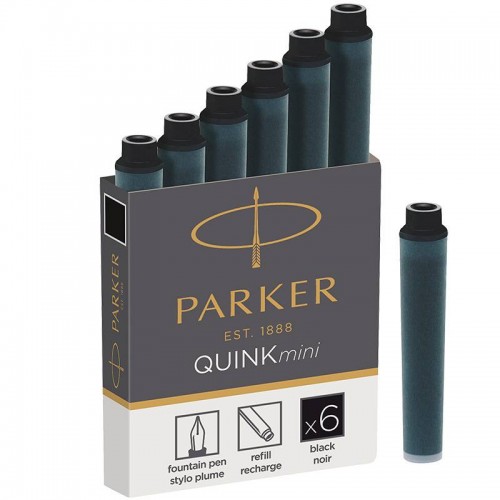 Черные мини картриджи Parker (Паркер) Quink Mini Cartridges Black 6 шт в Ростове-на-Дону
