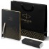 Набор Parker Jotter Stainless Steel GT из перьевой ручки и ежедневника недатированного черного цвета в Ростове-на-Дону