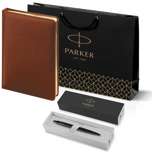 Набор Parker Jotter XL SE20 Monochrome Black из шариковой ручки и ежедневника коричневого цвета в Ростове-на-Дону