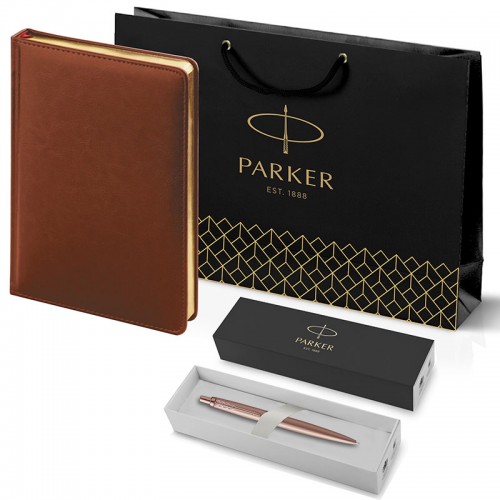 Набор Parker Jotter XL SE20 Monochrome Rose Gold из шариковой ручки и ежедневника коричневого цвета в Ростове-на-Дону