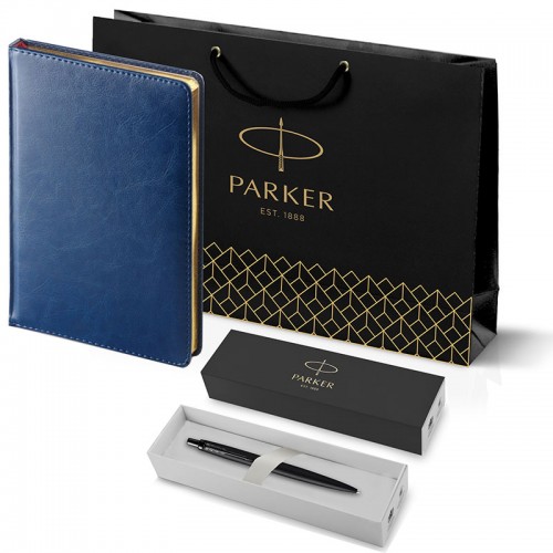 Набор Parker Jotter XL SE20 Monochrome Black из шариковой ручки и ежедневника синего цвета в Ростове-на-Дону