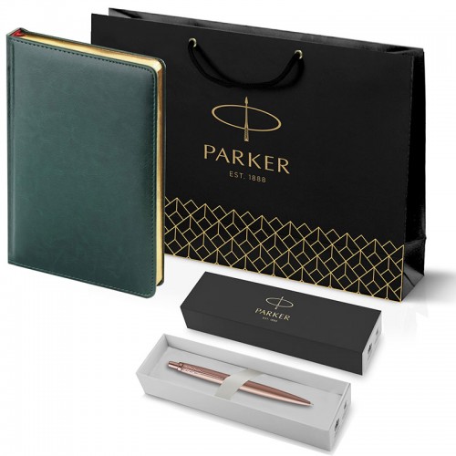 Набор Parker Jotter XL SE20 Monochrome Rose Gold из шариковой ручки и ежедневника зеленого цвета в Ростове-на-Дону