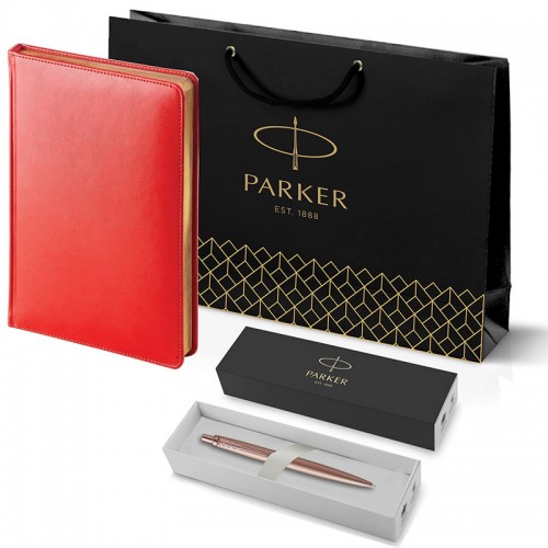 Набор Parker Jotter XL SE20 Monochrome Rose Gold из шариковой ручки и ежедневника красного цвета в Ростове-на-Дону
