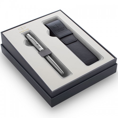 Подарочный набор Parker (Паркер) Sonnet Stainless Steel CT из перьевой ручки и чехла