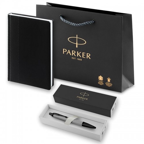 Набор Parker IM Achromatic Matte Grey BT из шариковой ручки и ежедневника черного цвета в Ростове-на-Дону