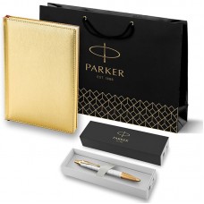 Набор Parker IM Premium K318 Pearl GT из шариковой ручки и ежедневника недатированного