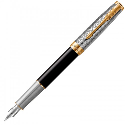 Перьевая ручка Parker (Паркер) Sonnet Premium Metal Black GT F